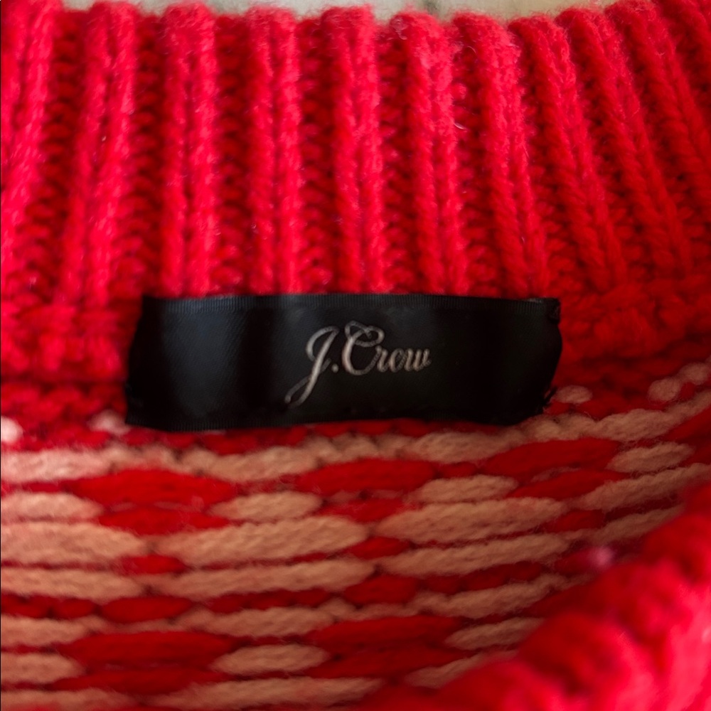 J Crew Fair Isle Sweater XS Merino Wool blend - Picture 5 of 8
